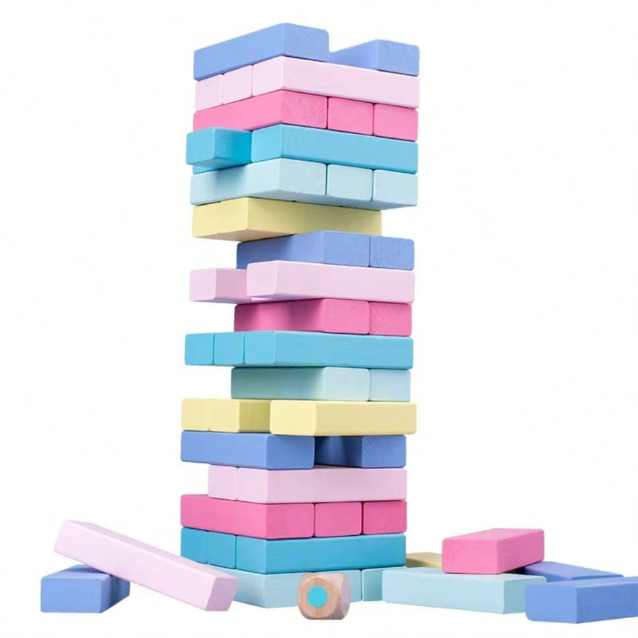 Wooden Stacking Tumbling Tower - Kids Education Number 评论和价格